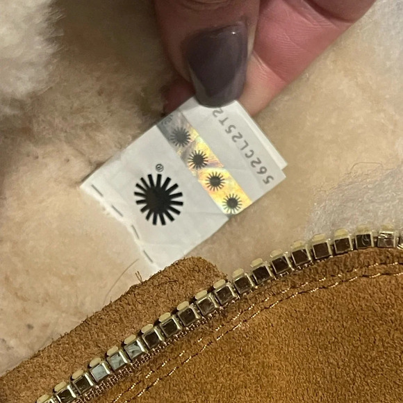 RARE UGG FLORENCE WOMEN BOOTS SUEDE CHESTNUT  Gold Zipper. Size 7  Like New! - Picture 8 of 9